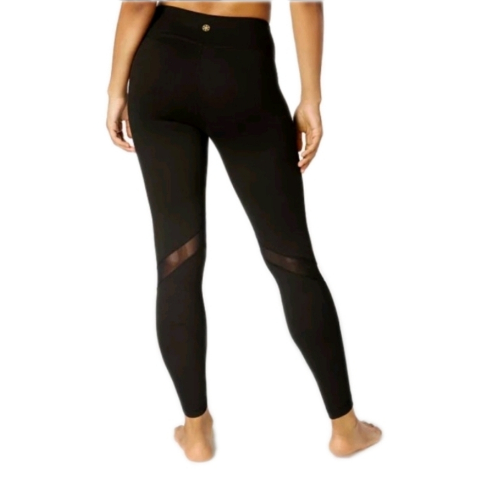 GAIAM Om Mesh Yoga Leggings In Black (Tap Shoe) Size XS - Picture 2 of 10